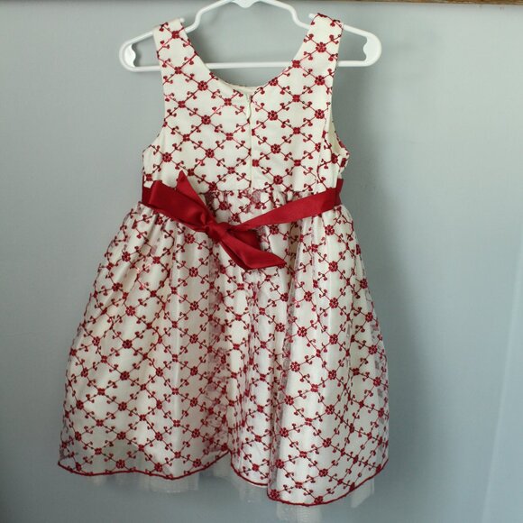 American Princess Size 4T Burgundy On Organza Dress - Picture 3 of 3